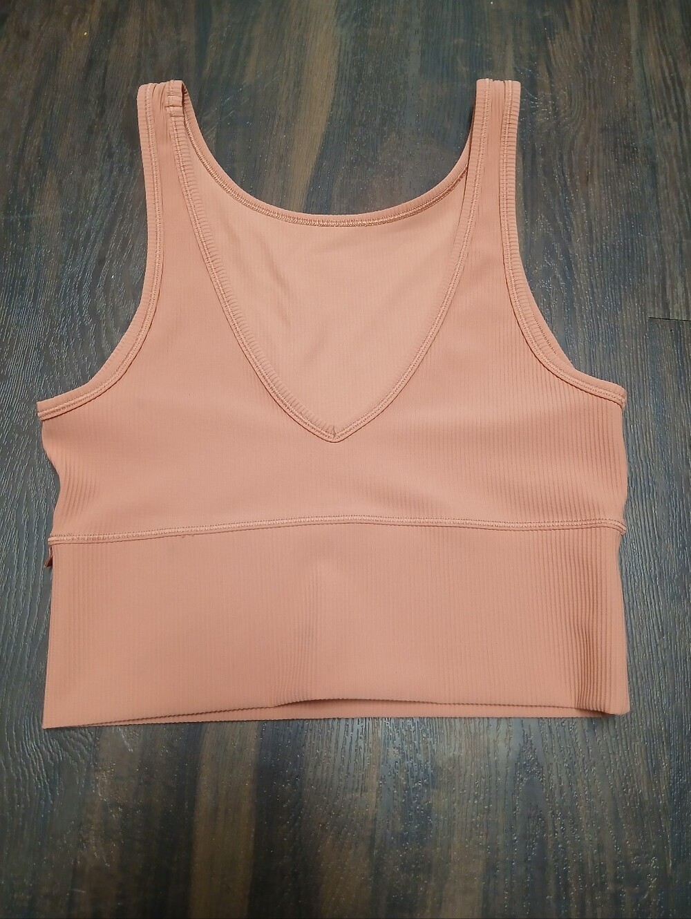 lululemon athletica Ribbed V-Neck Crop Tank - Peachy Pink